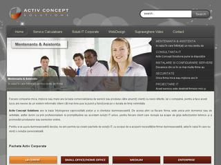 Activ Concept Solutions - Service si mentenanta IT