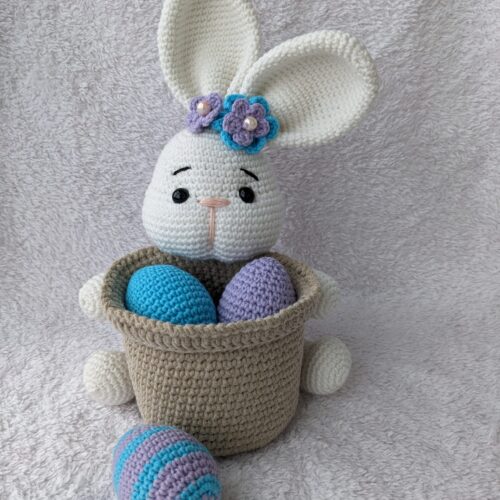 Decoratiune de Paste - Iepuras si Cosulet