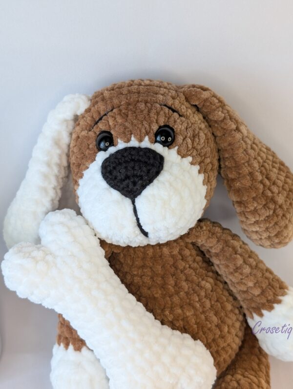 Catelus de plus crosetat - Teddy Catelus de plus crosetat - Teddy - jucarie crosetata handmade, Crosetiq