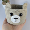 Coșuleț croșetat – model ursuleț - produs handmade Crosetiq