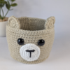 Coșuleț croșetat – model ursuleț - produs handmade Crosetiq