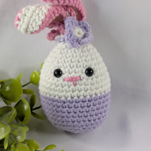 Ou-iepuras crosetat - breloc crosetat handmade, Crosetiq