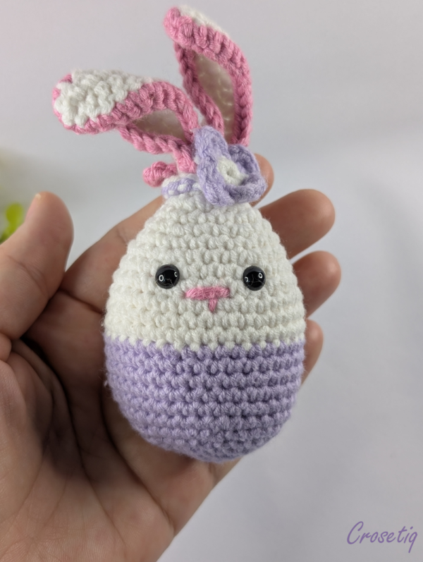 Ou-iepuras crosetat - breloc crosetat handmade, Crosetiq