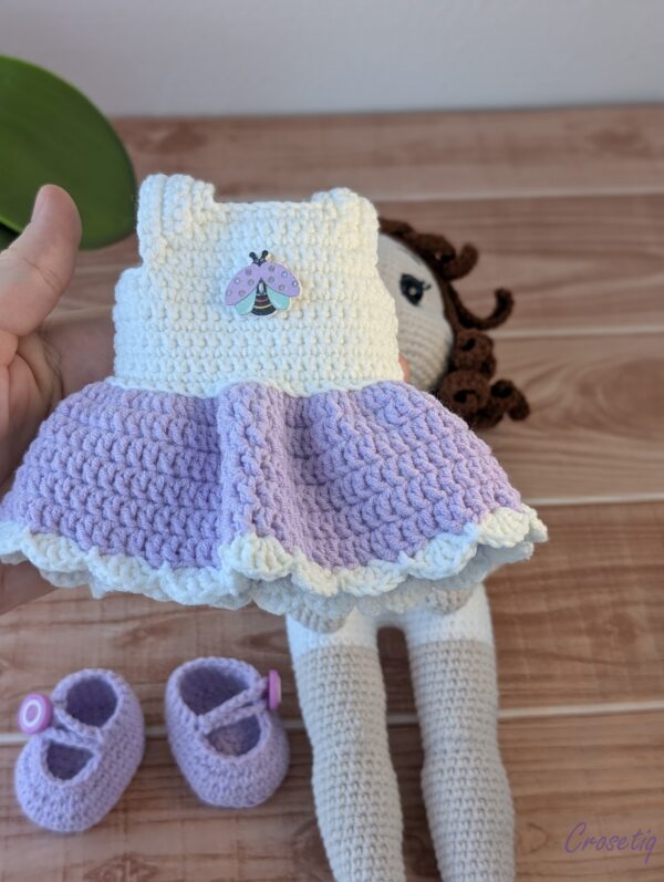 Papușă croșetată Amelia Papușă croșetată Amelia - jucarie crosetata handmade, Crosetiq