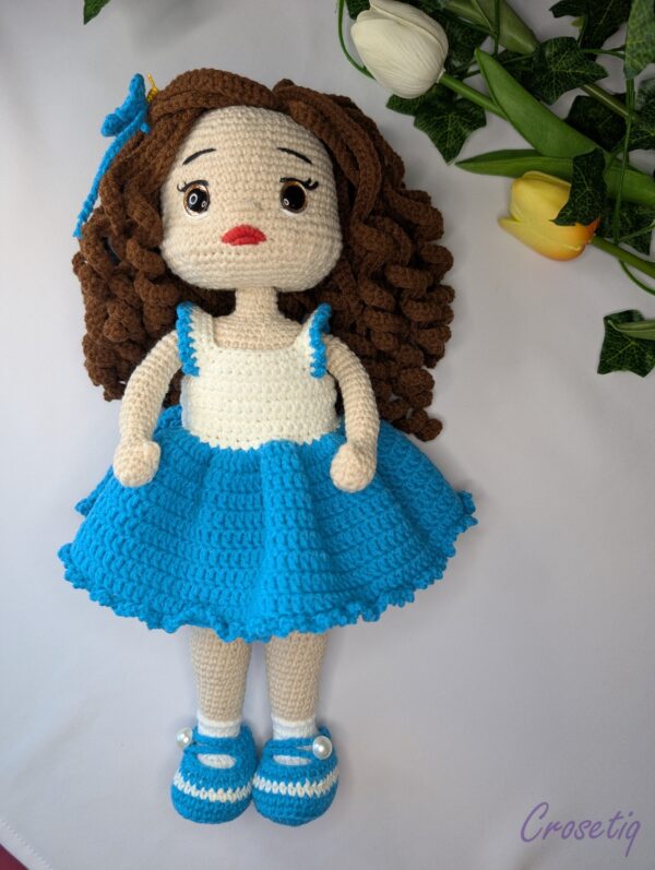 Păpușă croșetată Ema - jucarie crosetata handmade, Crosetiq
